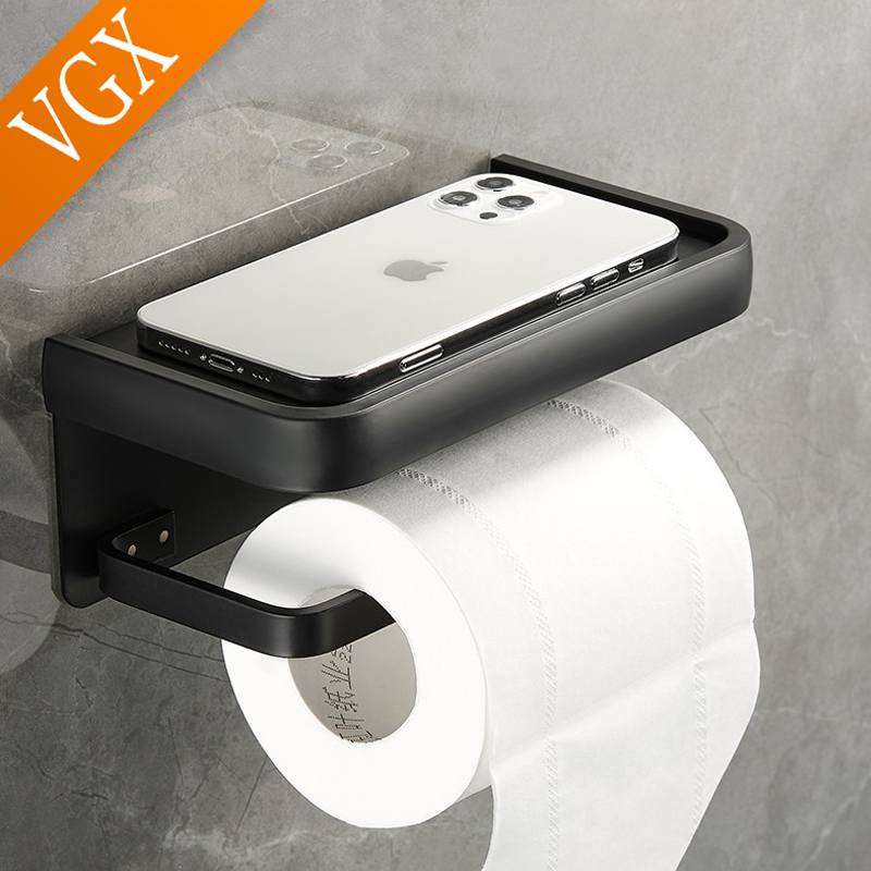 Wall Toilet Paper Holder with Phone Shelf Wall Toilet Paper Holder with Phone Shelf