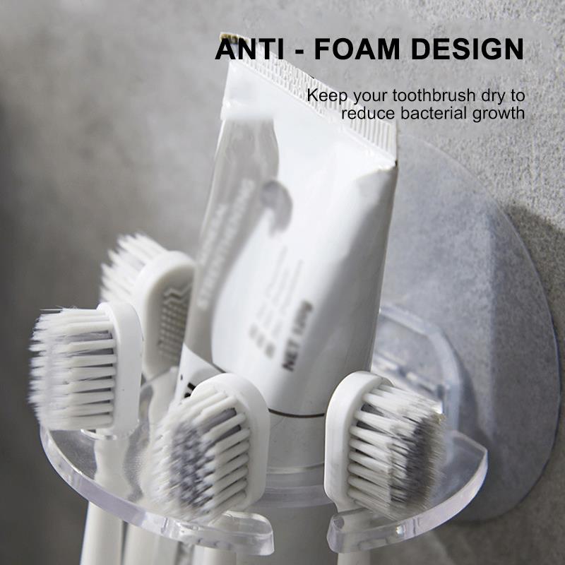 Wall Toothbrush Holder Four-Slot Holder