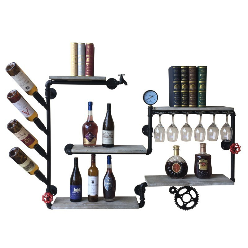 Wall Wine Rack Retro Design Wall Wine Rack Retro Design