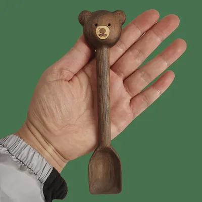 Walnut Wooden Bear Spoon Walnut Wooden Bear Spoon