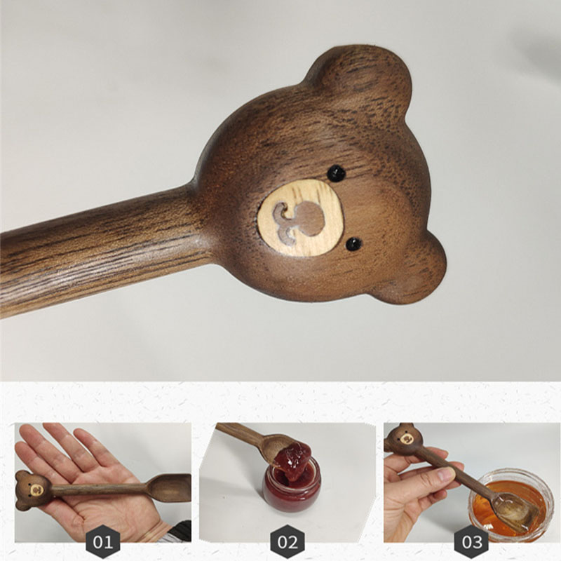 Walnut Wooden Bear Spoon Walnut Wooden Bear Spoon