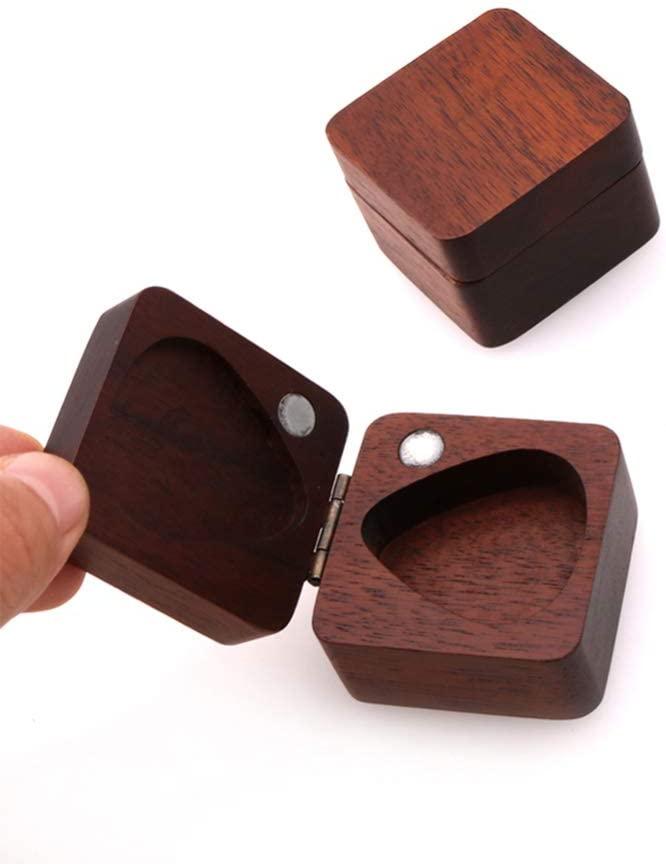 Walnut Wooden Guitar Pick Box