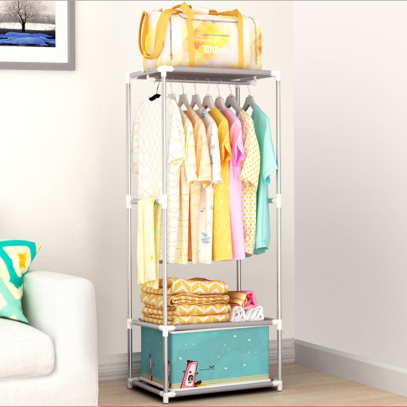 Wardrobe Rack Movable Clothes Rack