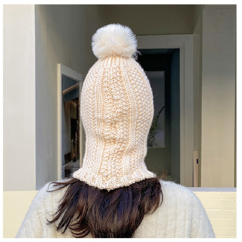 Warm Hat Knitting Plus Fleece Hair Five Gold Zipper Ear Protection Riding Cap Warm Hat Knitting Plus Fleece Hair Five Gold Zipper Ear Protection Riding Cap