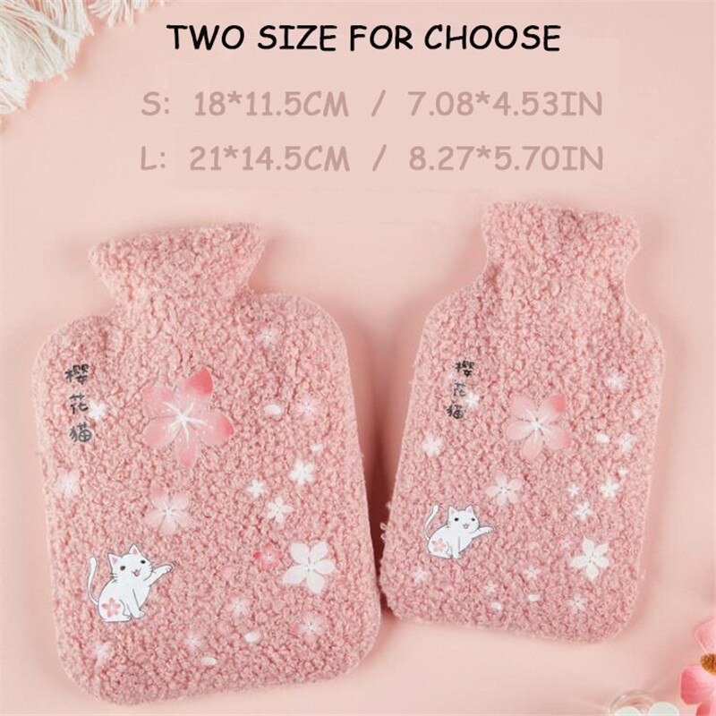 Warm Water Bag with Cute Fleece Cover