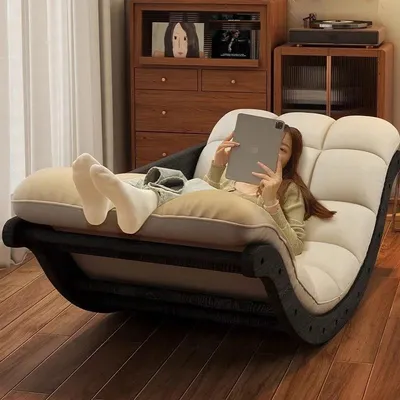 Warming Banana Rocking Chair Simple Lazy Solid Wood Single Sofa New Balcony Lounge Chair Living Room Home Retro Leisure Warming Banana Rocking Chair Simple Lazy Solid Wood Single Sofa New Balcony Lounge Chair Living Room Home Retro Leisure