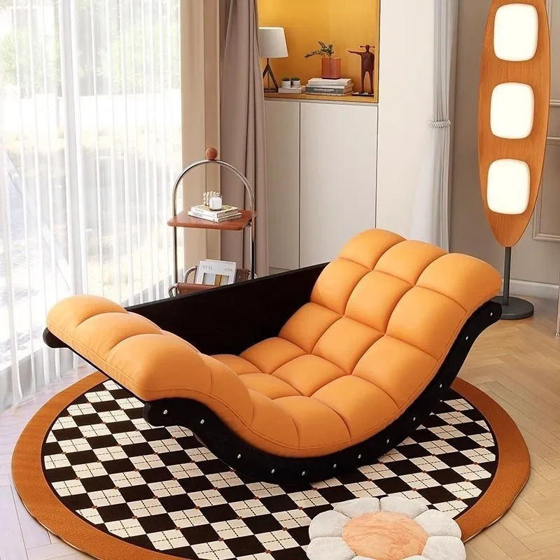Warming Banana Rocking Chair Simple Lazy Solid Wood Single Sofa New Balcony Lounge Chair Living Room Home Retro Leisure Warming Banana Rocking Chair Simple Lazy Solid Wood Single Sofa New Balcony Lounge Chair Living Room Home Retro Leisure
