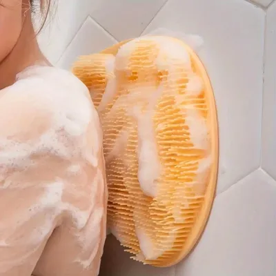 Wash The Foot Brush Body Cleanser Silicone Sponge Bath Massage Mat Shower Back Brush Wall Mounted Foot Wash Mat with