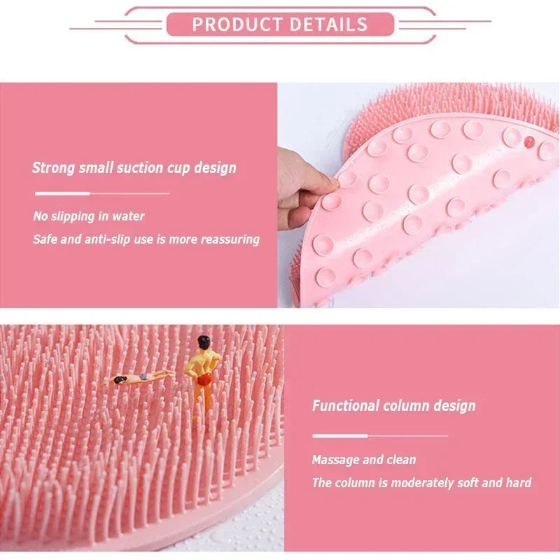 Wash The Foot Brush Body Cleanser Silicone Sponge Bath Massage Mat Shower Back Brush Wall Mounted Foot Wash Mat with Wash The Foot Brush Body Cleanser Silicone Sponge Bath Massage Mat Shower Back Brush Wall Mounted Foot Wash Mat with