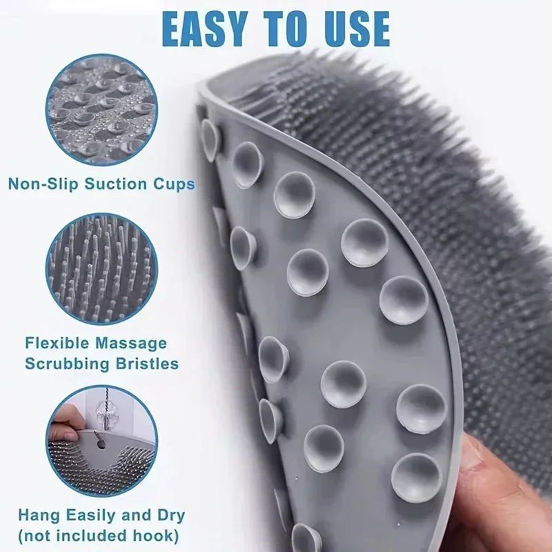 Wash The Foot Brush Body Cleanser Silicone Sponge Bath Massage Mat Shower Back Brush Wall Mounted Foot Wash Mat with Wash The Foot Brush Body Cleanser Silicone Sponge Bath Massage Mat Shower Back Brush Wall Mounted Foot Wash Mat with