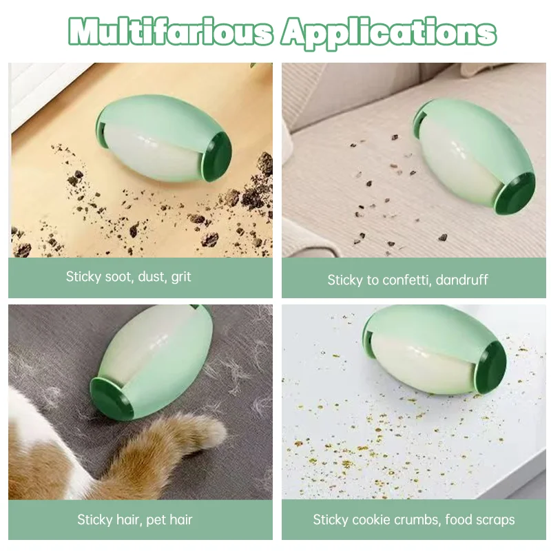 Washable Sticky Hair Roller Portable Pet Hair Remover Cleaning Hair Plush Sticky Roller Ball Dust Food Debris Removal