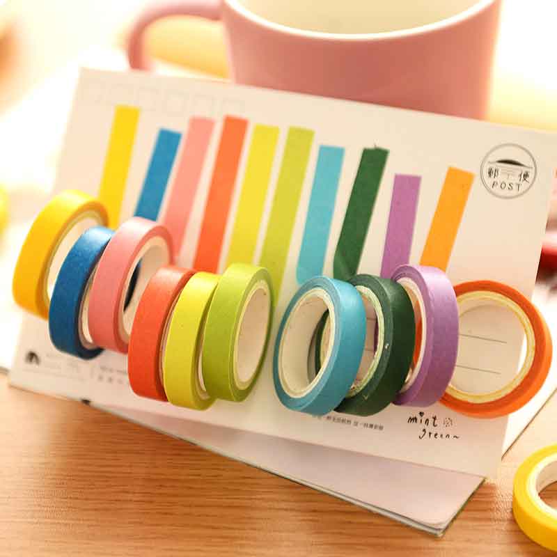 Washi Tape Dispenser with Tapes (10pcs) Washi Tape Dispenser with Tapes (10pcs)