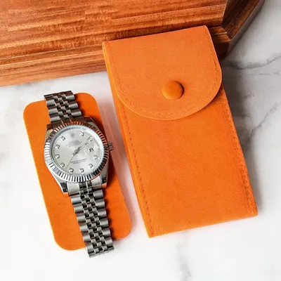 Watch Bag Organizer Watch Accessories Anti-Dust Gift Bag Flannelette And Leather Bags Travel Watch Storage Gift Bags