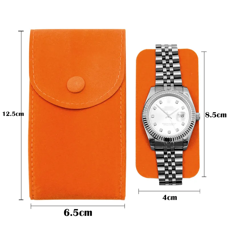 Watch Bag Organizer Watch Accessories Anti-Dust Gift Bag Flannelette And Leather Bags Travel Watch Storage Gift Bags