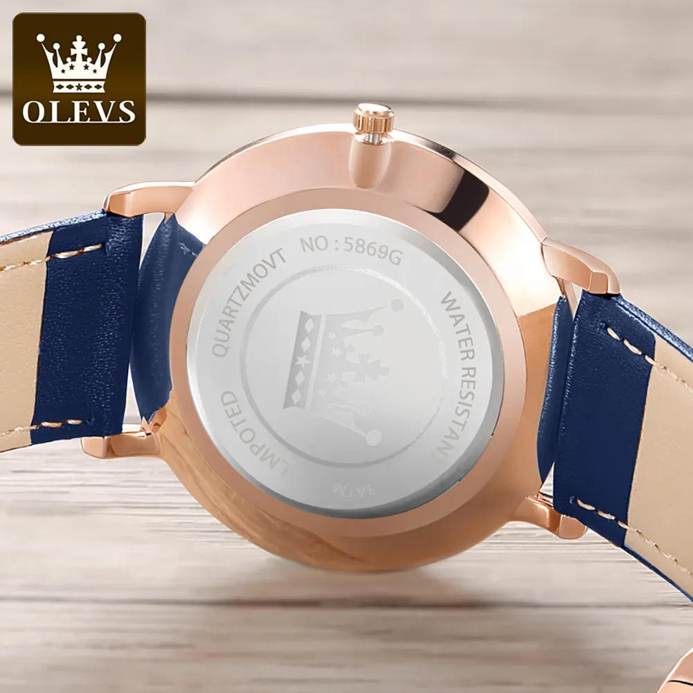 Watch for Men Top Brand Luxury Quartz Wristwatches Sports Casual Genuine Leather Simple Design Thin Mens Watches