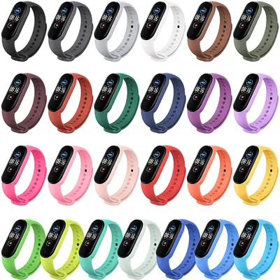 Watch Strap For Xiaomi Mi Band 7 6 5 4 3 Wristband Silicone Bracelet Wrist Straps MiBand 3/4 band5 band6 Smartwatch