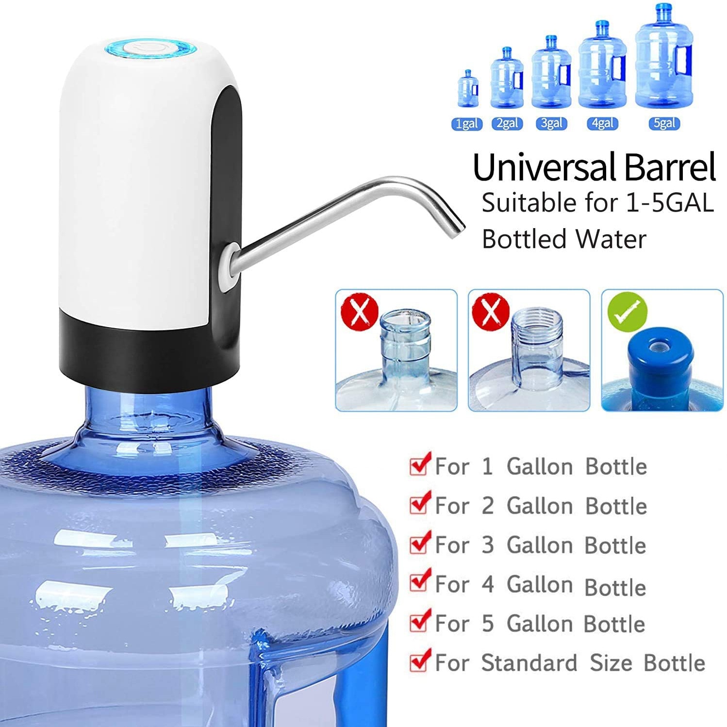 Water Bottle Pump USB Charging Auto Switch Drinking Dispenser Charging Water Pump One Click Auto Switch Drink Pump Water Bottle Pump USB Charging Auto Switch Drinking Dispenser Charging Water Pump One Click Auto Switch Drink Pump