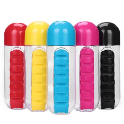 Water Bottle with Pill Holder