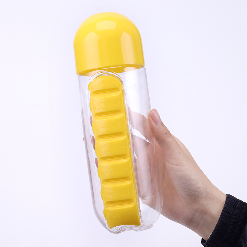 Water Bottle with Pill Holder