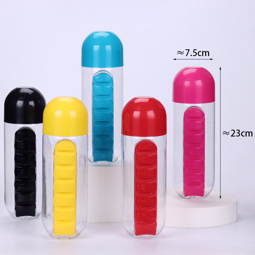 Water Bottle with Pill Holder
