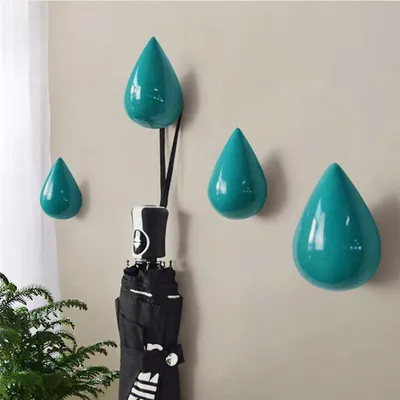 Water Drop Shaped Wall Hooks and Wall Decorations Water Drop Shaped Wall Hooks and Wall Decorations
