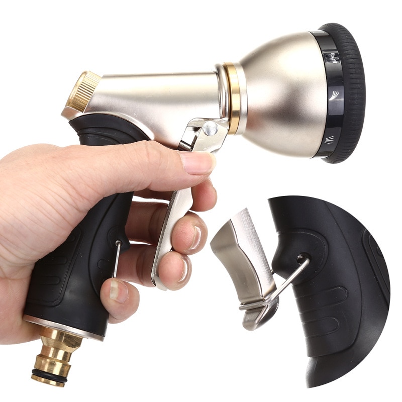 Water Hose Nozzle with 8 Spray Patterns