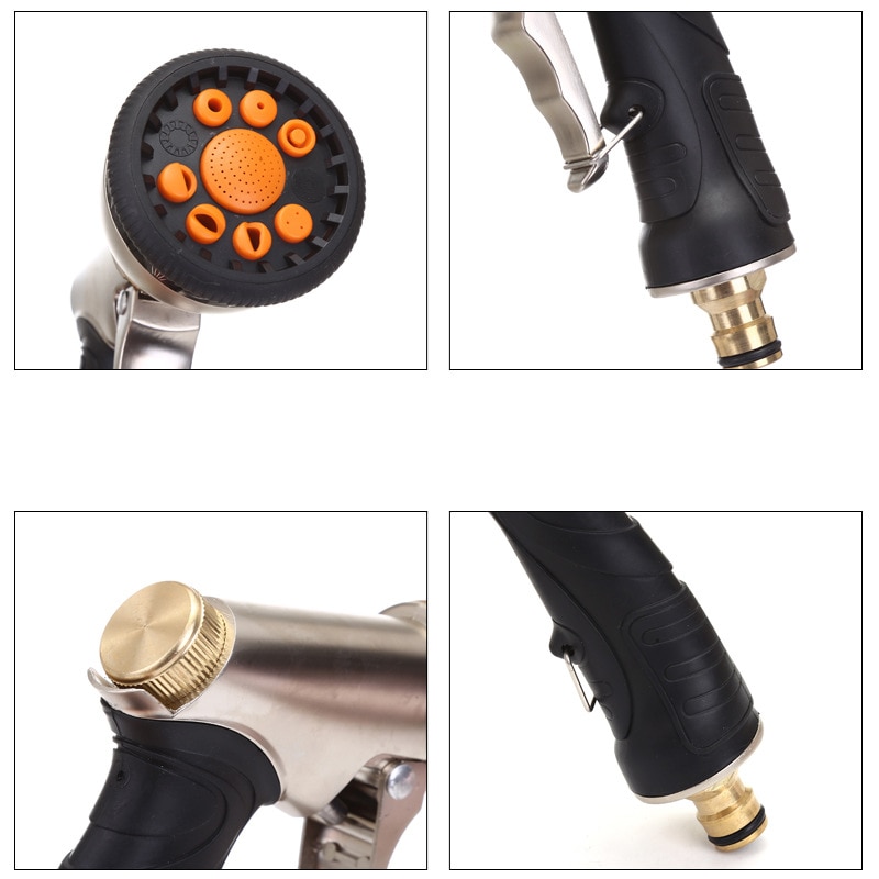 Water Hose Nozzle with 8 Spray Patterns