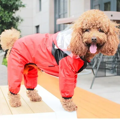 Water Resistant Dog Hooded Raincoat Water Resistant Dog Hooded Raincoat