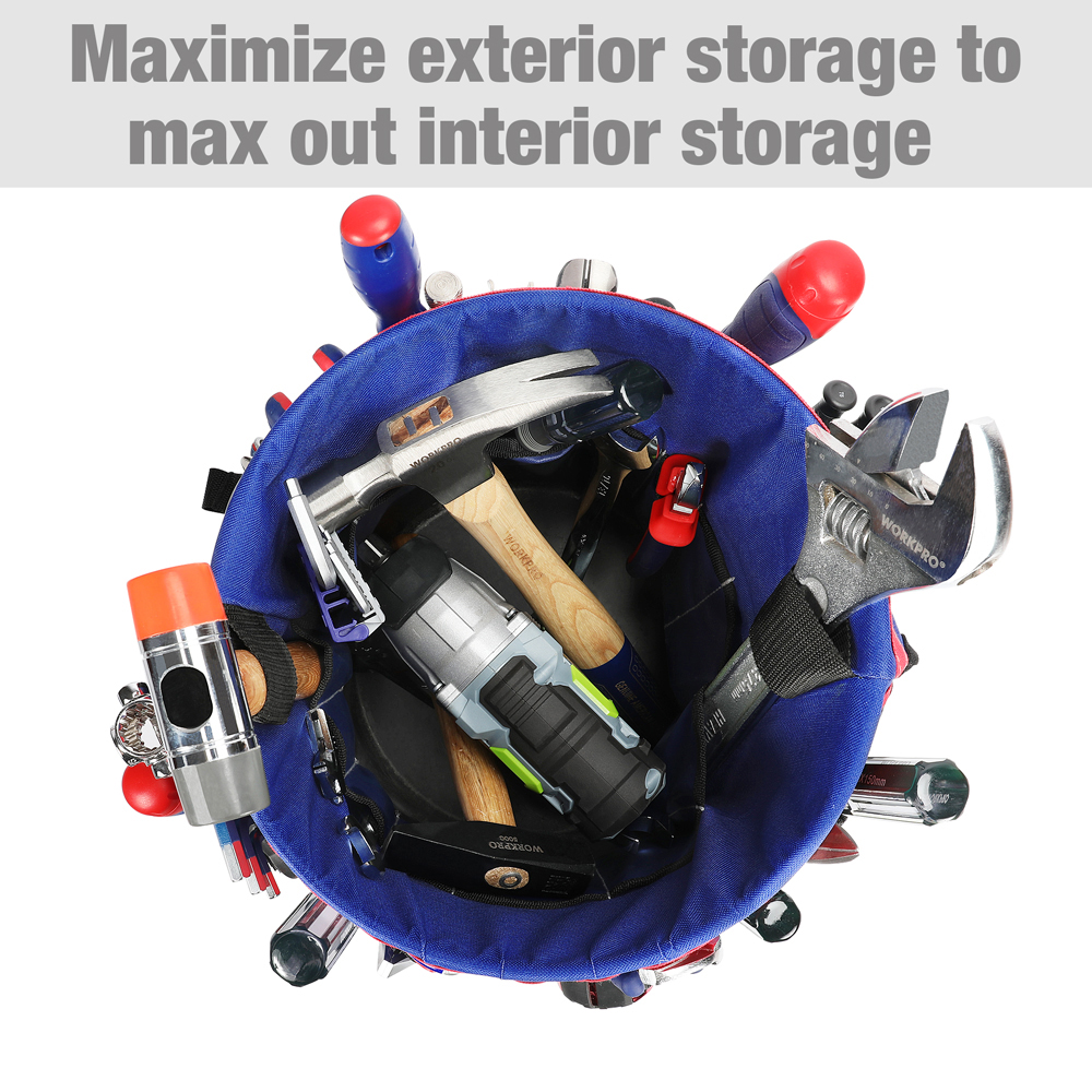 Water Resistant Foldable Tool Bucket Organizer
