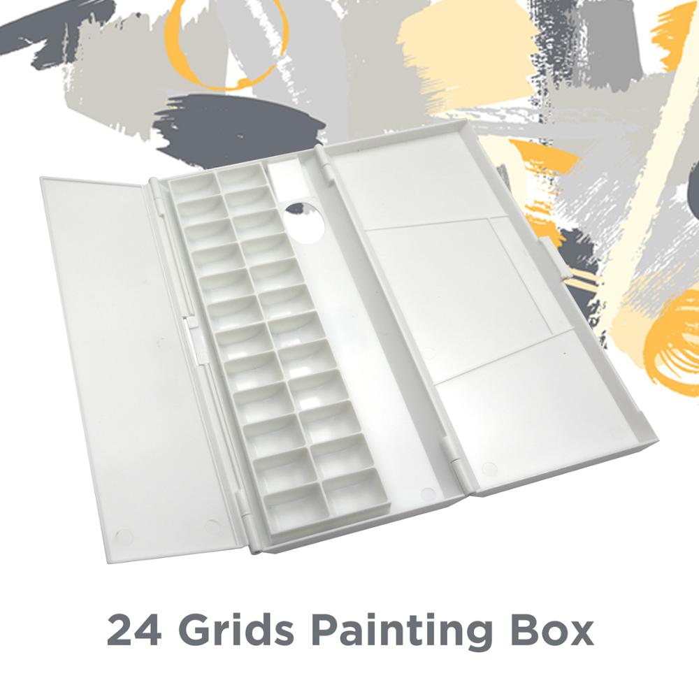 Watercolor Paint Palette 24 Grid with Thumb Hole Watercolor Paint Palette 24 Grid with Thumb Hole