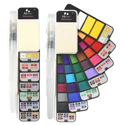 Watercolor Pan 42-Color Travel Set