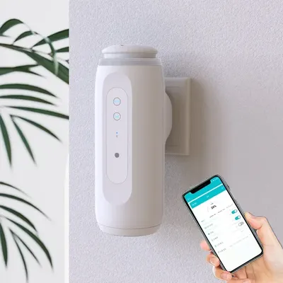 Waterless Essential Oil Diffuser Wall Plug Aroma Oil Diffuser Cool Mist Electric Scent Machine Smart Bluetooth Control
