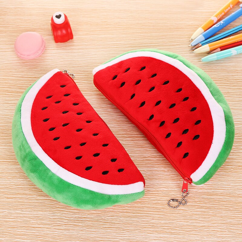 Watermelon Pencil Case Cute Plush Pouch Watermelon Pencil Case Cute Plush Pouch