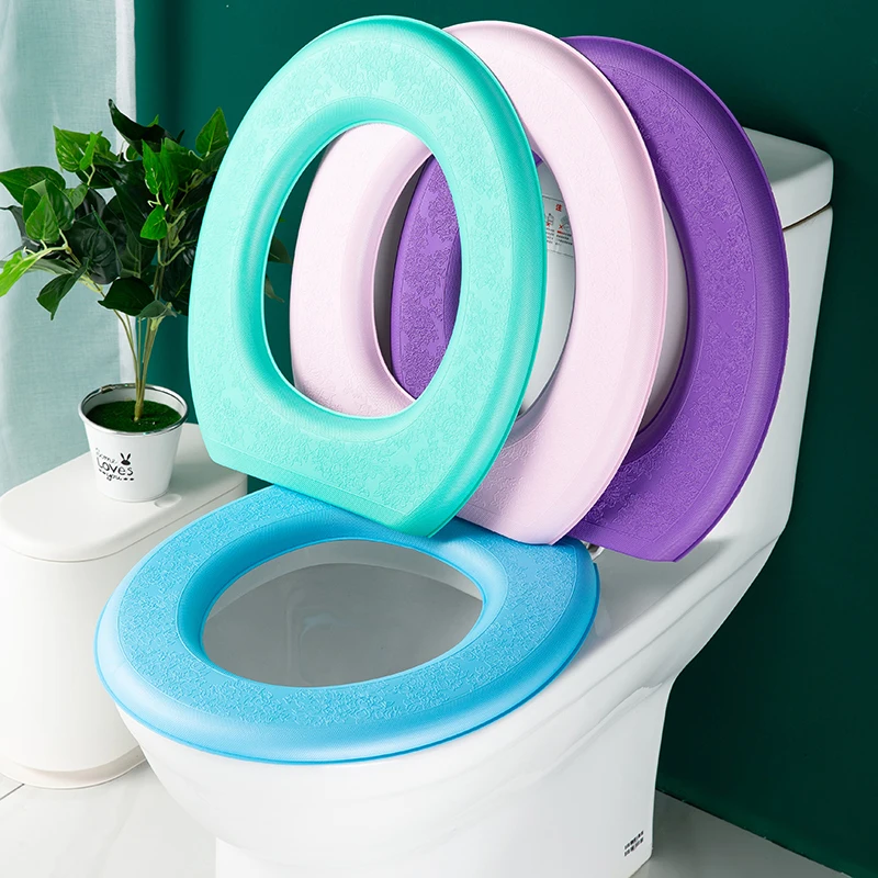 Waterpoof Soft Toilet Seat Cover Bathroom Washable Closestool Mat Pad Cushion O-shape Toilet seat Bidet Toilet Cover
