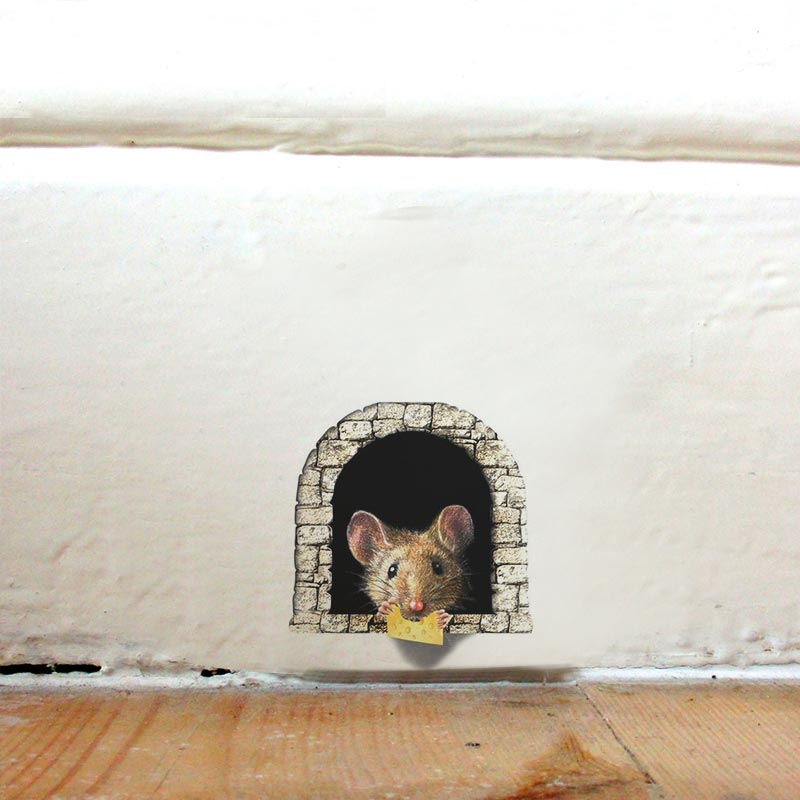 Waterproof 3D Mouse Hole Decal Waterproof 3D Mouse Hole Decal