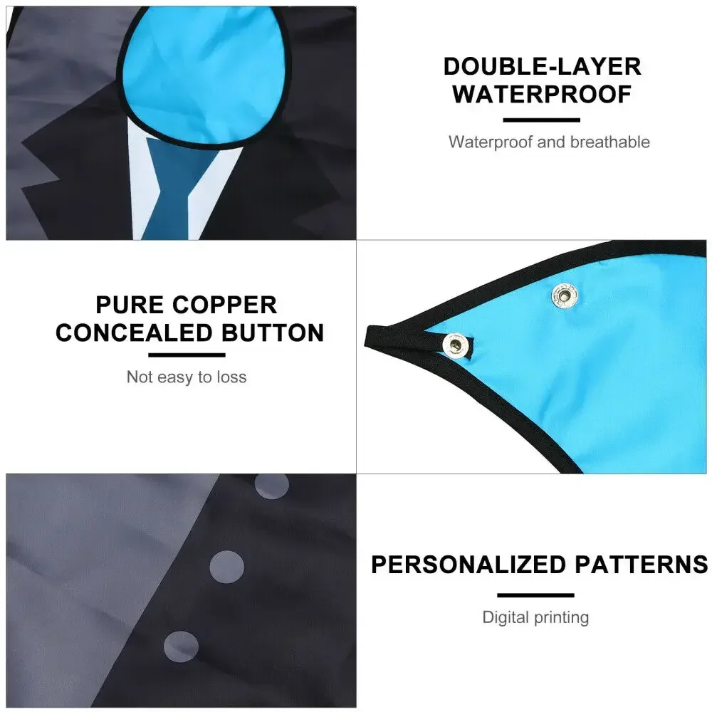 Waterproof Adult Bibs for Eating Washable Apron Reusable Clothing Protector with Crumb Catcher For Elderly Men Women