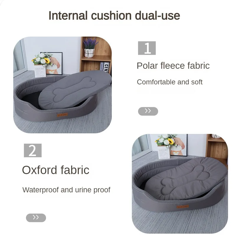 Waterproof and Anti-Mite Sofa Bed for Dogs and Cats, Chew Resistant Mat, Wear-Resistant, Oxford Cloth, Leakproof