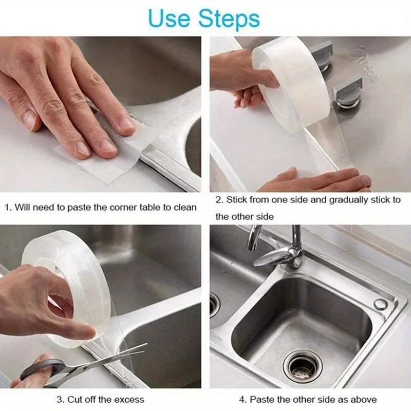 Waterproof and Stain-Resistant Nano Tape: Easy Apply to Seal Pools, Kitchens, for Home & Restaurant Use on Various Waterproof and Stain-Resistant Nano Tape: Easy Apply to Seal Pools, Kitchens, for Home & Restaurant Use on Various