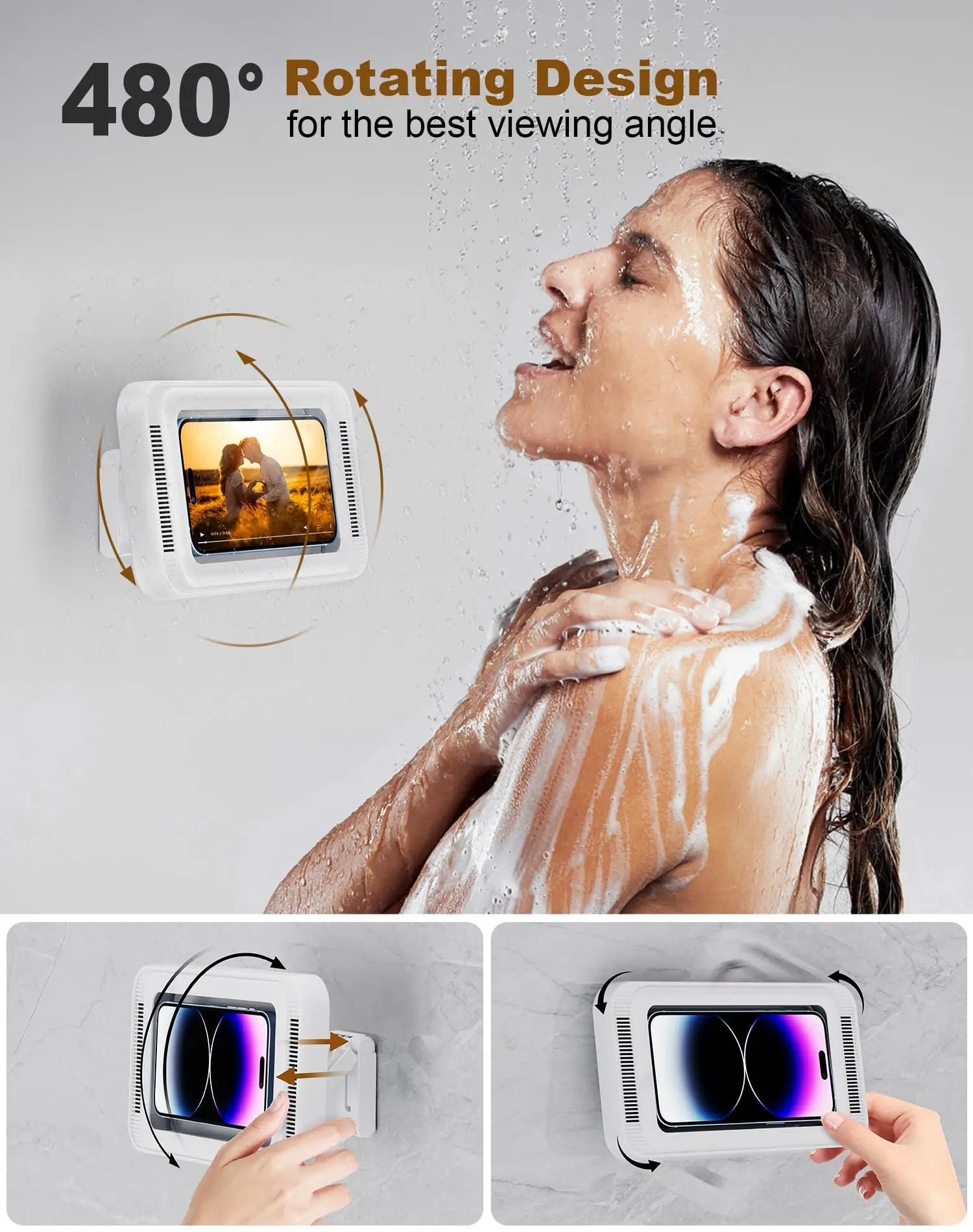 Waterproof Anti Fog Shower Holder for Phone