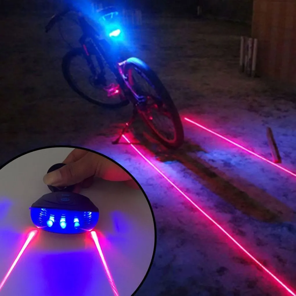 Waterproof Bicycle Cycling Lights Taillights LED Laser Safety Warning Bicycle Lights Bicycle Tail Bicycle Accessories Waterproof Bicycle Cycling Lights Taillights LED Laser Safety Warning Bicycle Lights Bicycle Tail Bicycle Accessories