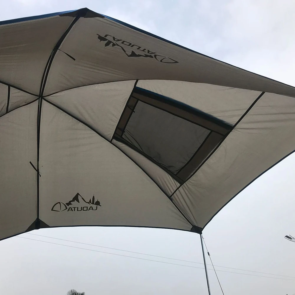 Waterproof Car Rear Tent Camping Shelter Outdoor Car Tent Beach Sun Shelter Awning Shelter Automobile Rooftop Rain