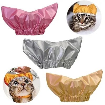Waterproof Cat Shower Cap Dog Shower Cap Adjustable Cat Bath Hats Universal Pet Hat Pet Grooming Supplies Waterproof Cat Shower Cap Dog Shower Cap Adjustable Cat Bath Hats Universal Pet Hat Pet Grooming Supplies