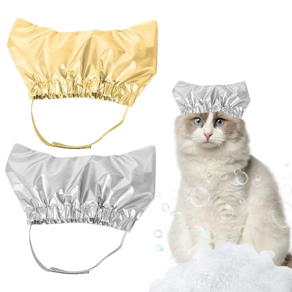 Waterproof Cat Shower Cap Dog Shower Cap Adjustable Cat Bath Hats Universal Pet Hat Pet Grooming Supplies Waterproof Cat Shower Cap Dog Shower Cap Adjustable Cat Bath Hats Universal Pet Hat Pet Grooming Supplies