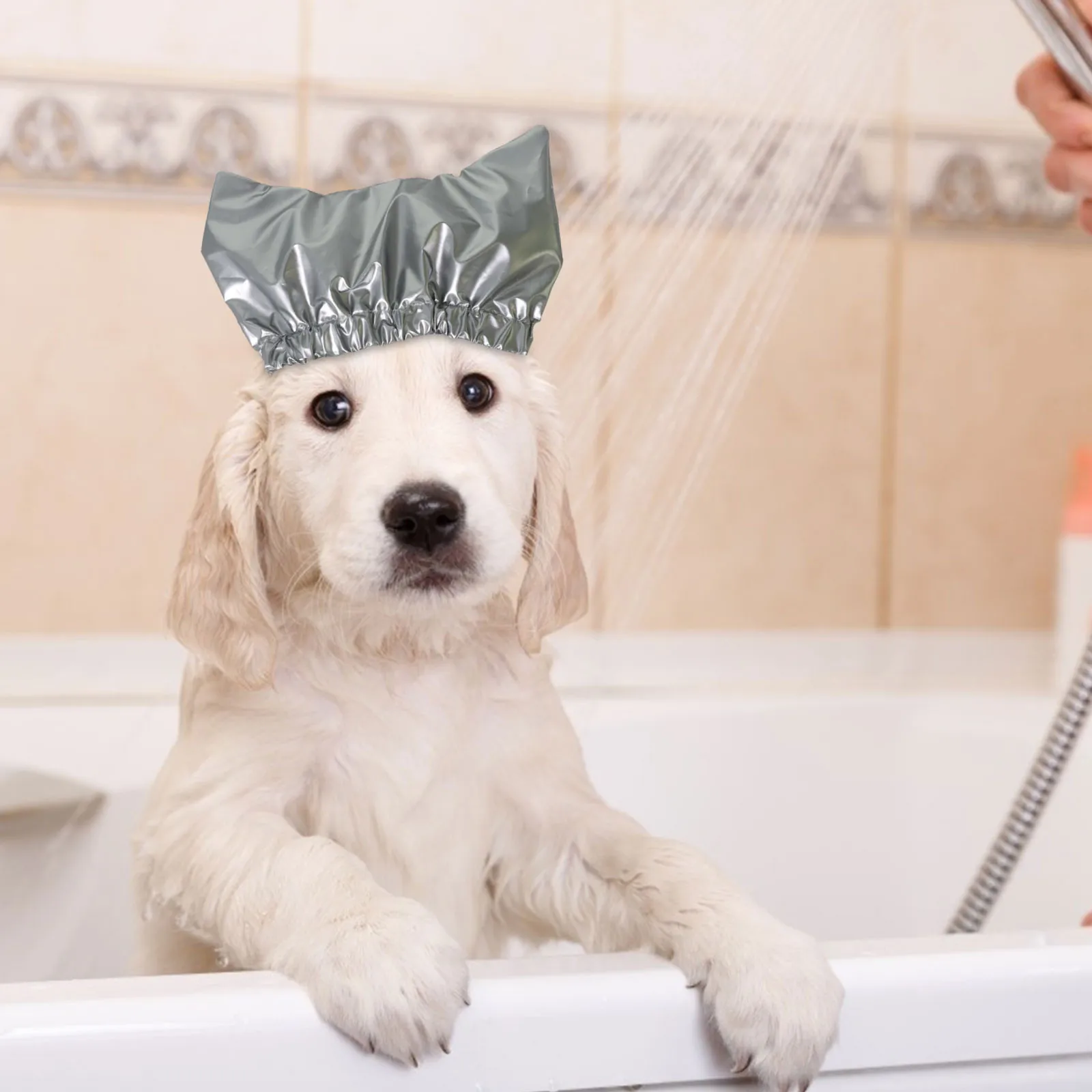 Waterproof Cat Shower Cap Dog Shower Cap Adjustable Cat Bath Hats Universal Pet Hat Pet Grooming Supplies Waterproof Cat Shower Cap Dog Shower Cap Adjustable Cat Bath Hats Universal Pet Hat Pet Grooming Supplies
