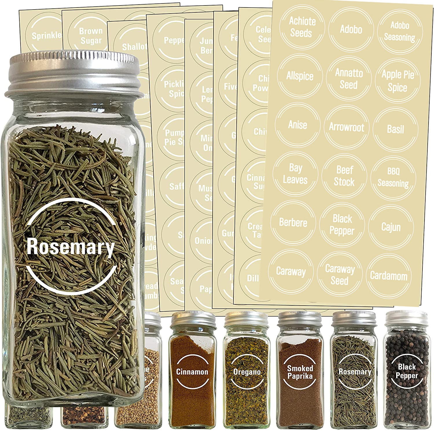 Waterproof Clear Spice Label Stickers
