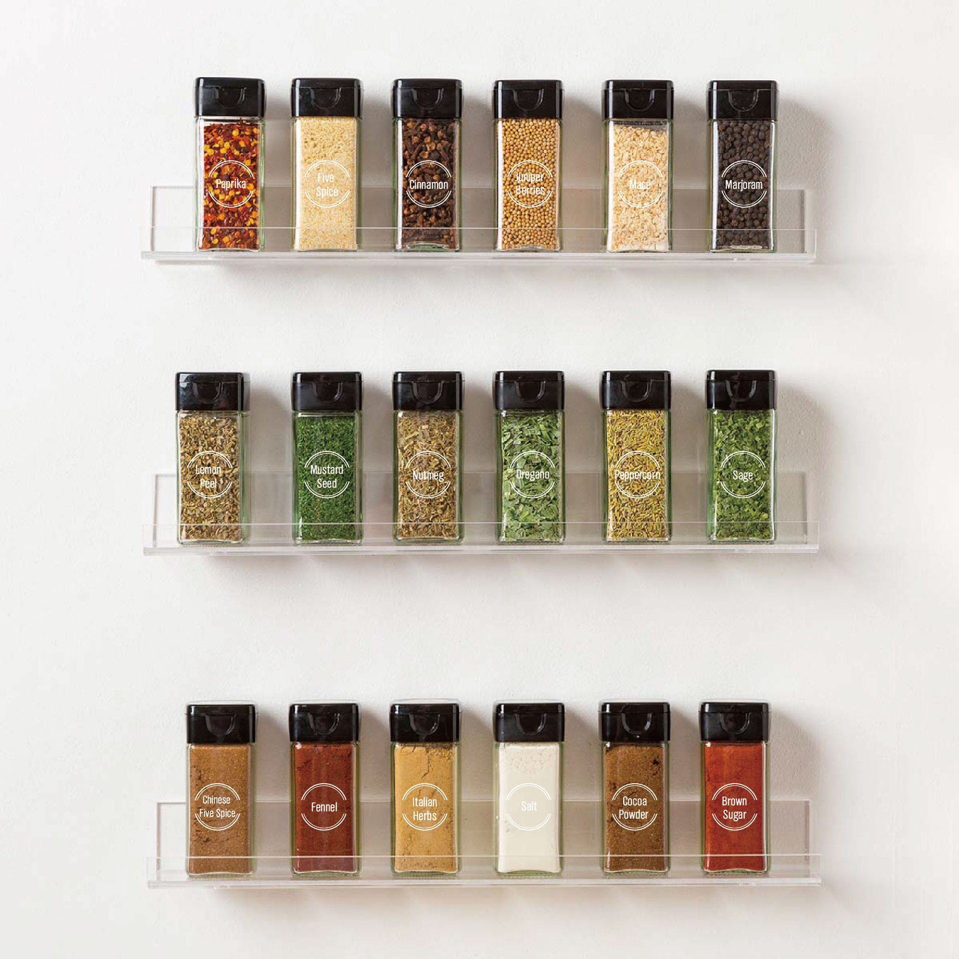 Waterproof Clear Spice Label Stickers