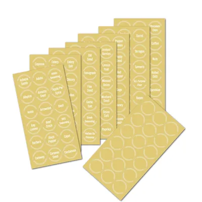 Waterproof Clear Spice Label Stickers
