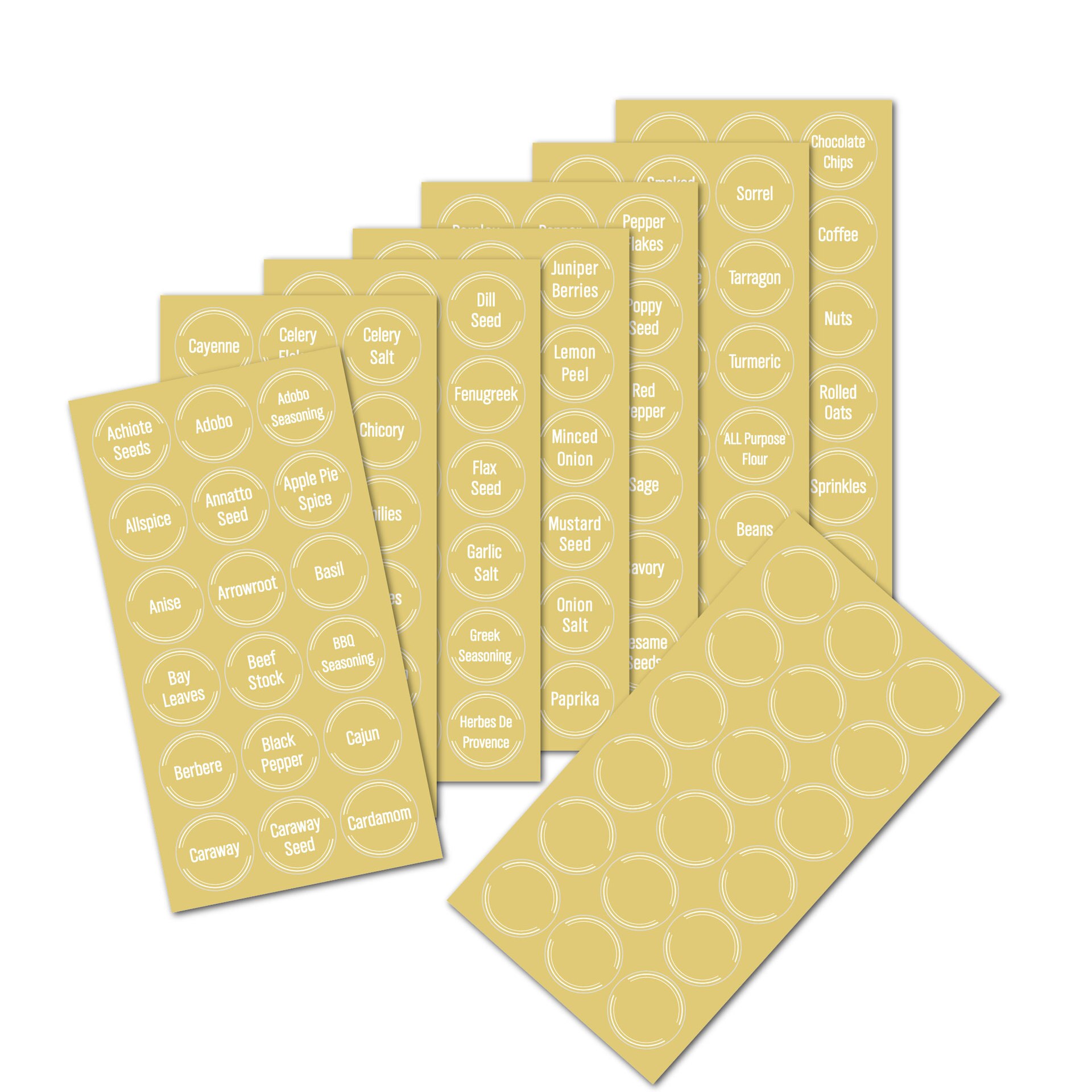 Waterproof Clear Spice Label Stickers