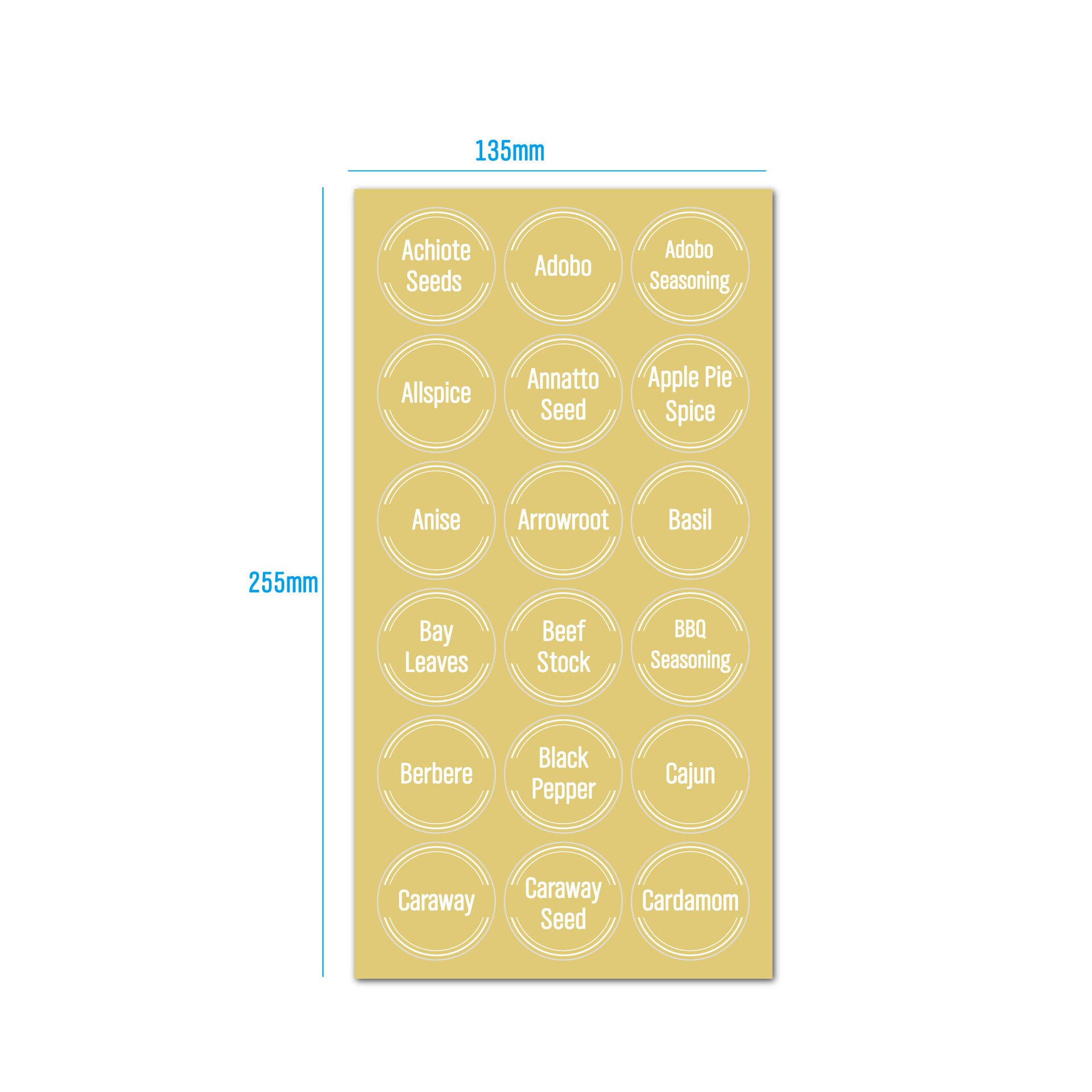 Waterproof Clear Spice Label Stickers