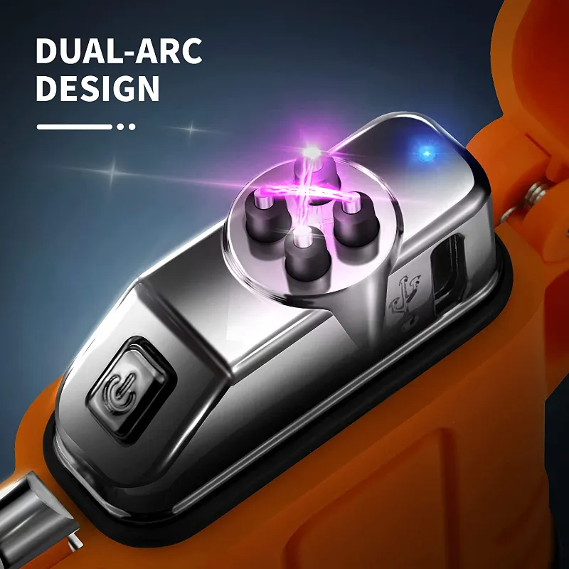 Waterproof Double Arc Lighter USB Rechargeable Windproof Plasma Lighter Outdoor Camping Flameless Waterproof Double Arc Lighter USB Rechargeable Windproof Plasma Lighter Outdoor Camping Flameless